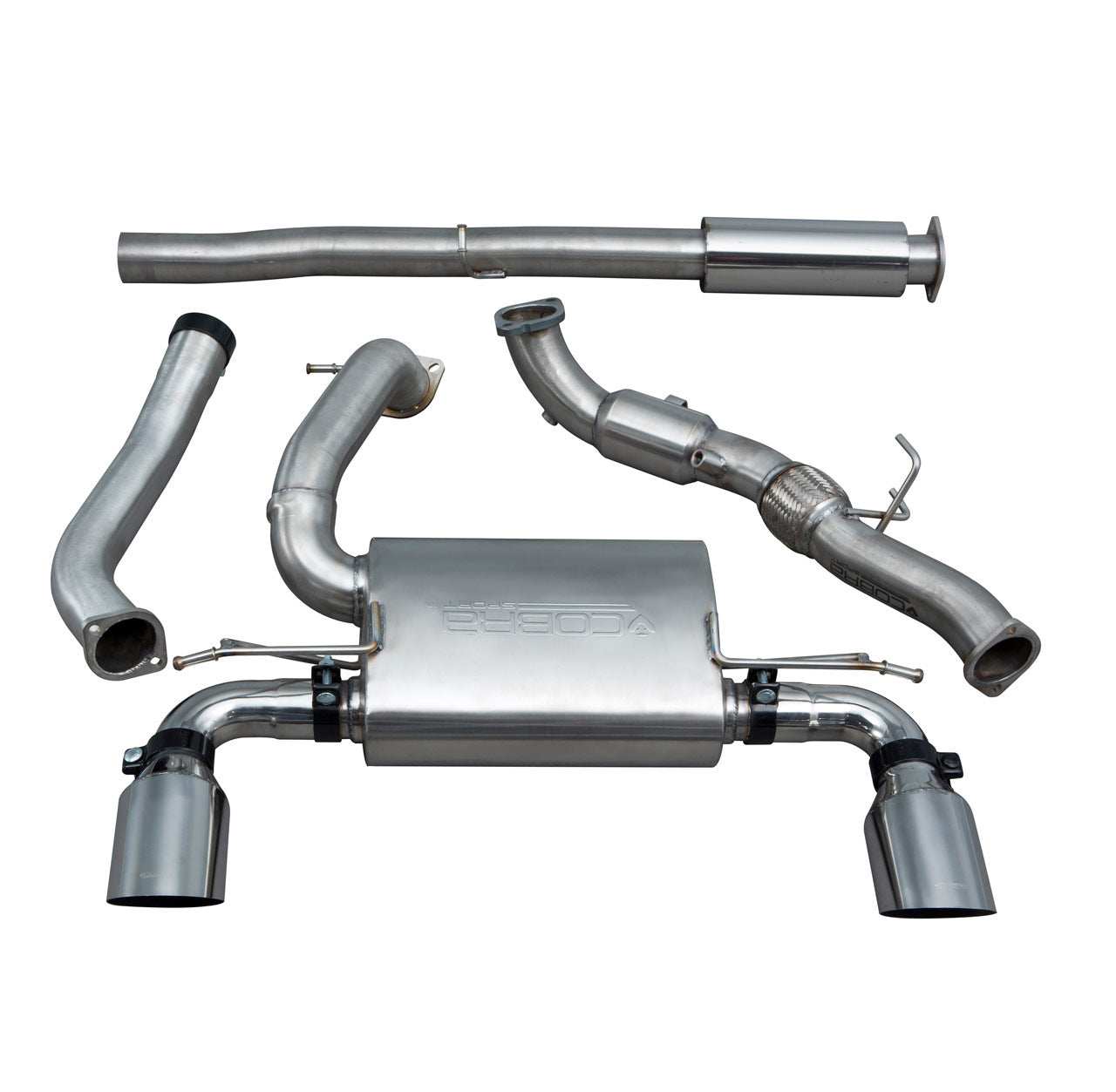 Cobra Sport Ford Focus RS (MK3) Turbo Back Exhaust - Performance HQ - United Kingdom