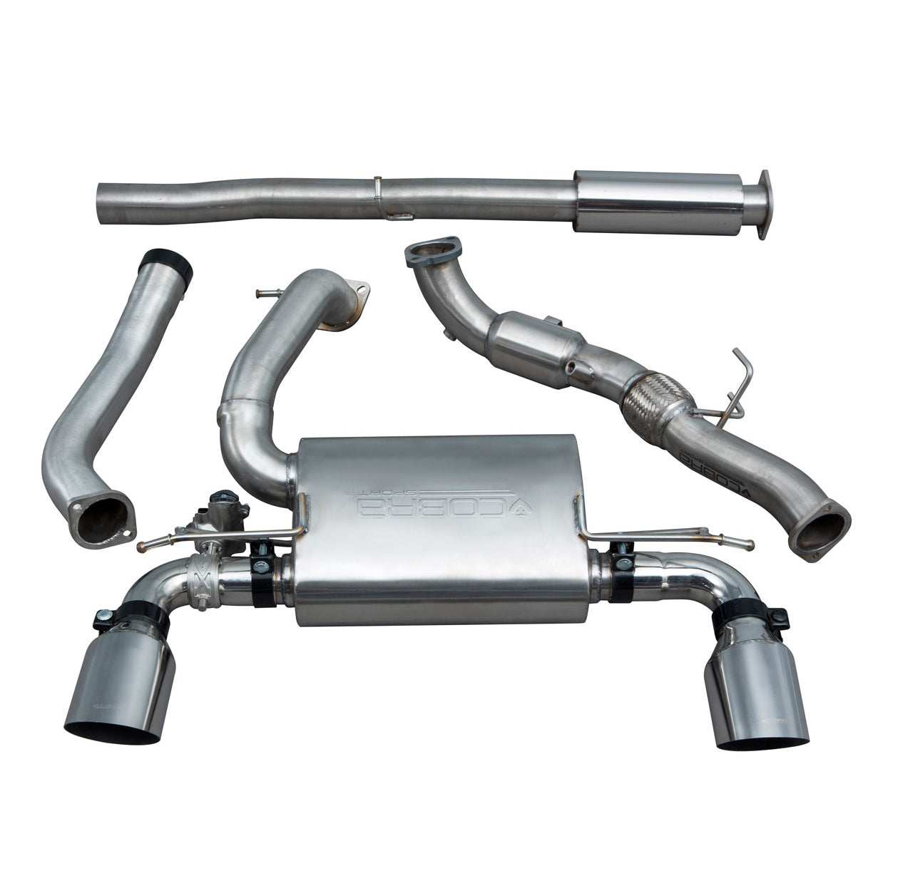 Cobra Sport Ford Focus RS (MK3) Turbo Back Exhaust - Performance HQ - United Kingdom
