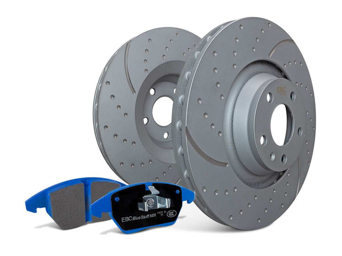 EBC Brakes Bundle  Rear 302mm GD Discs with Bluestuff Pads  PD14KR388