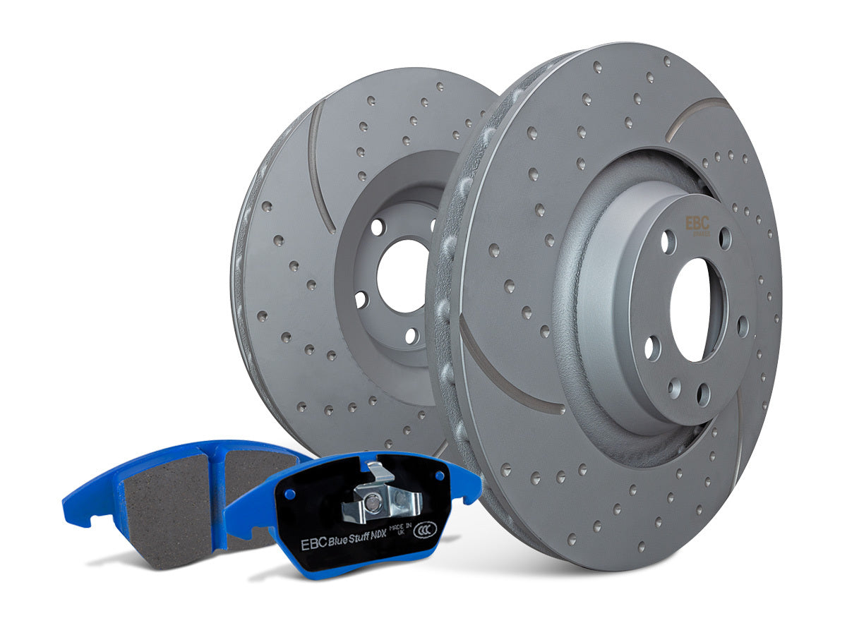 EBC Brakes Bundle – Rear 302mm GD Discs with Bluestuff Pads – PD14KR388