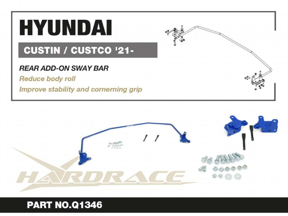 HARDRACE REAR ADD-ON SWAY BAR HYUNDAI CUSTIN / CUSTO - Performance HQ - United Kingdom