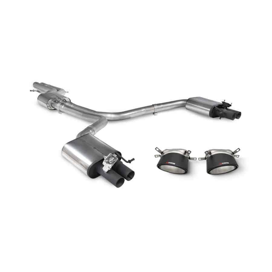 Scorpion Audi RS7 (C7) Half System with Carbon Tips