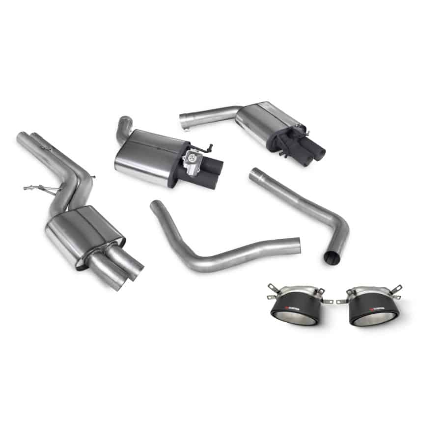 Scorpion Audi RS7 (C7) Half System with Carbon Tips
