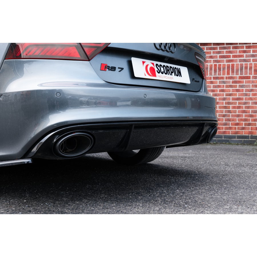 Scorpion Audi RS7 (C7) Half System with Carbon Tips