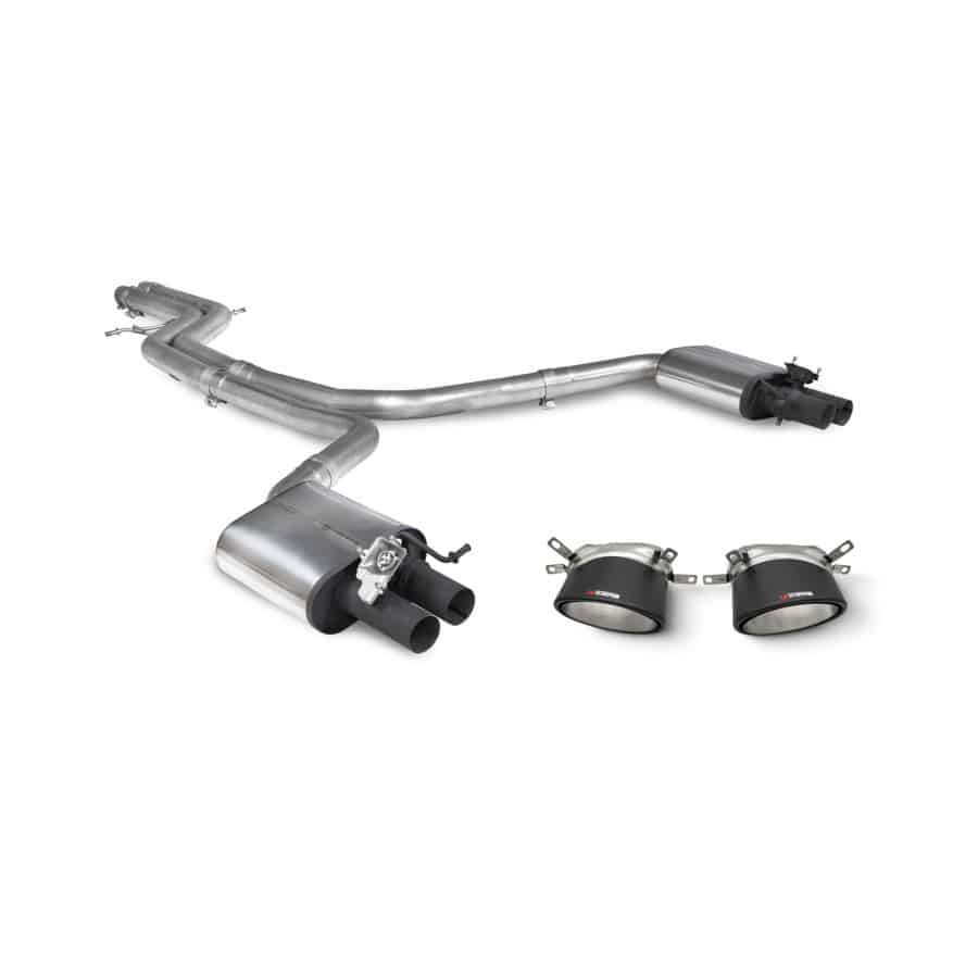 Scorpion Audi RS7 (C7) Half System with Carbon Tips