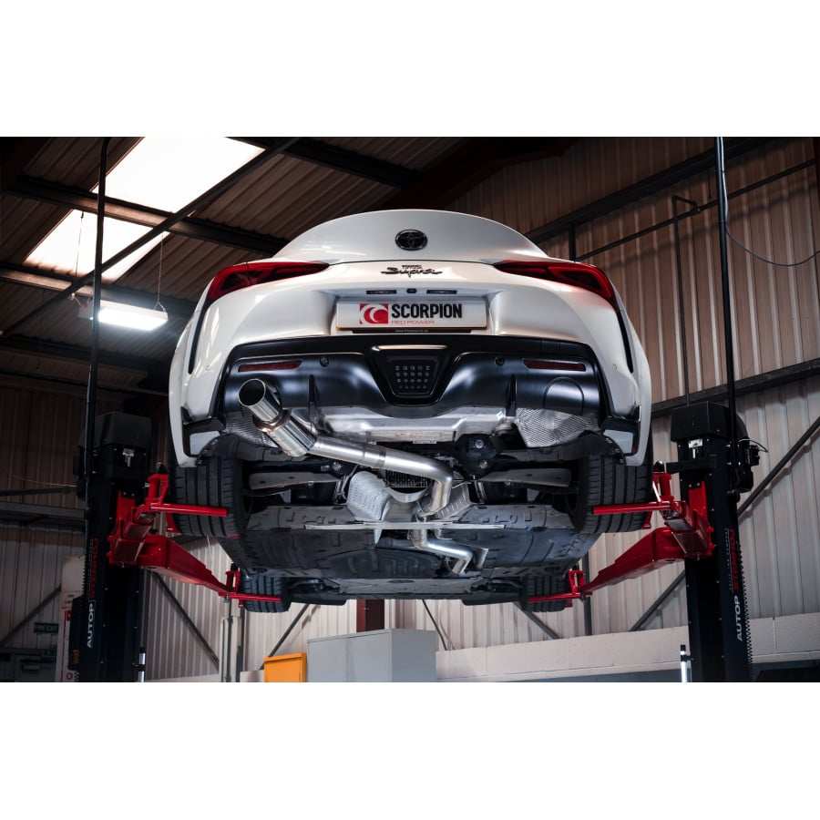 Scorpion Toyota GR Supra (A90) 3.0T 80MM Single Exit Cat Back Exhaust - Performance HQ - United Kingdom