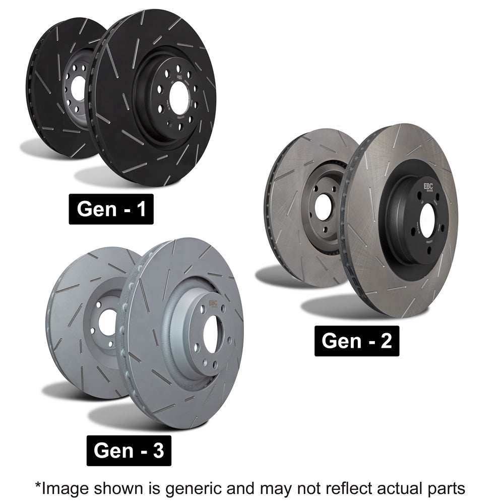 EBC Brakes USR Series Fine Slotted Disc Rotors (Pair) (USR964) - Performance HQ - United Kingdom