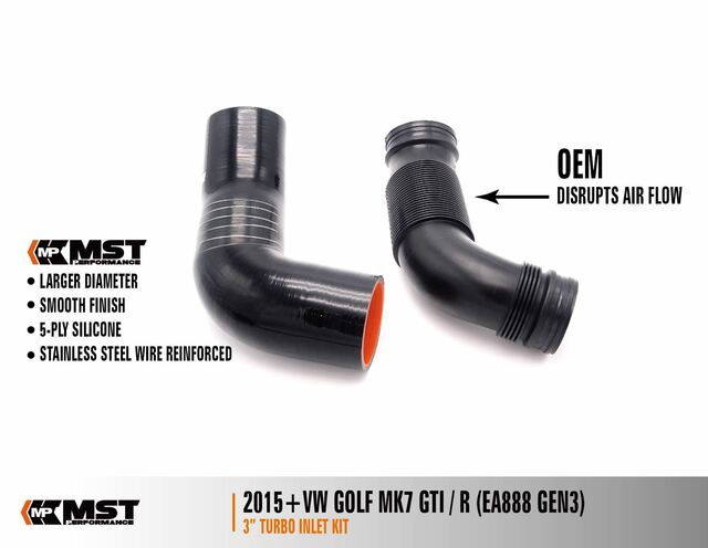MST Performance VAG MQB EA888.3 Air Intake Silicone Hose & Oversize Turbo Inlet Elbow