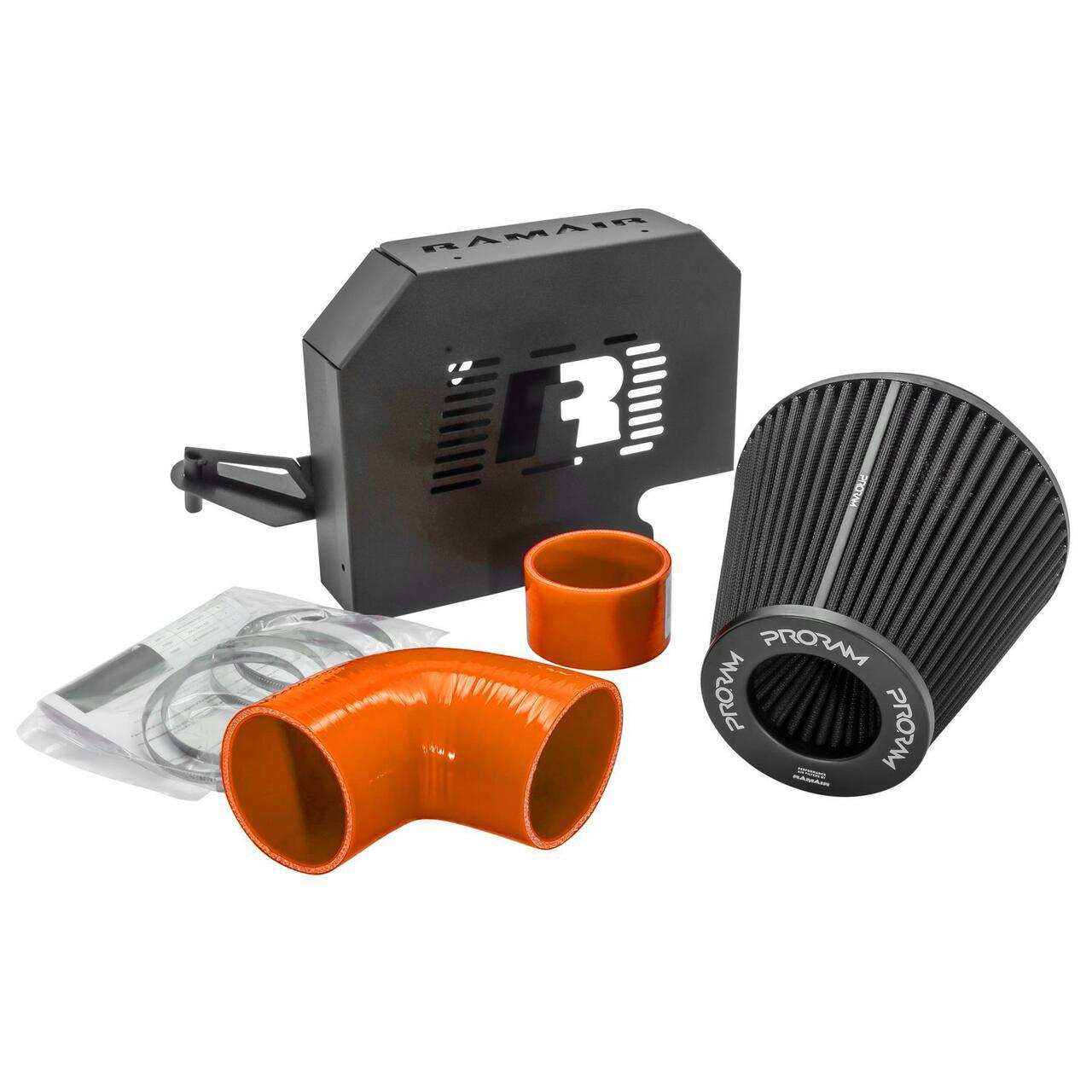Performance Pleated Induction Kit for MK2 Focus ST with ECU Holder - Orange Hoses - Performance HQ - United Kingdom