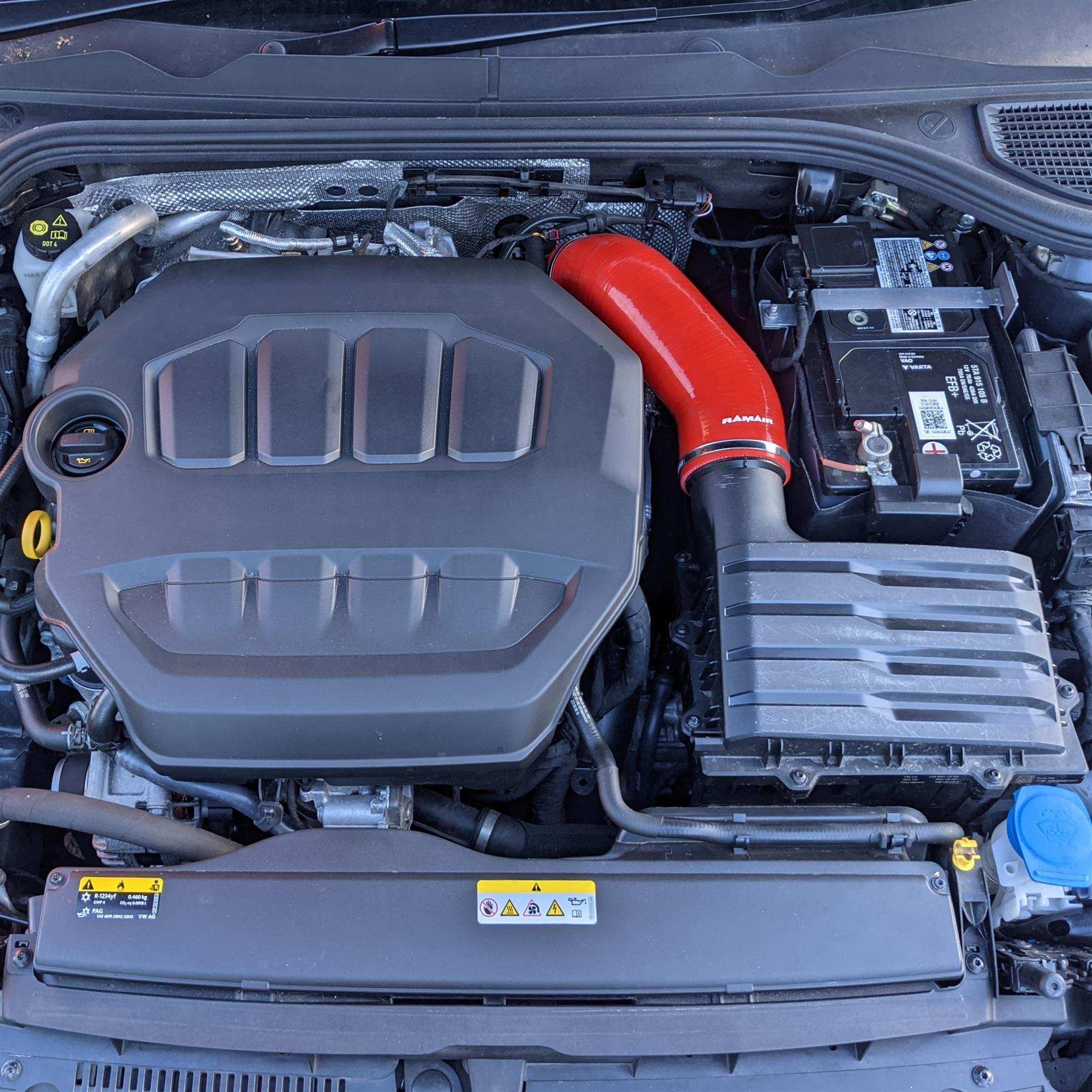 Red Ramair Silicone Intake Hose for VW MK8 Golf GTi - 245bhp 2.0 TSI Only - Performance HQ - United Kingdom