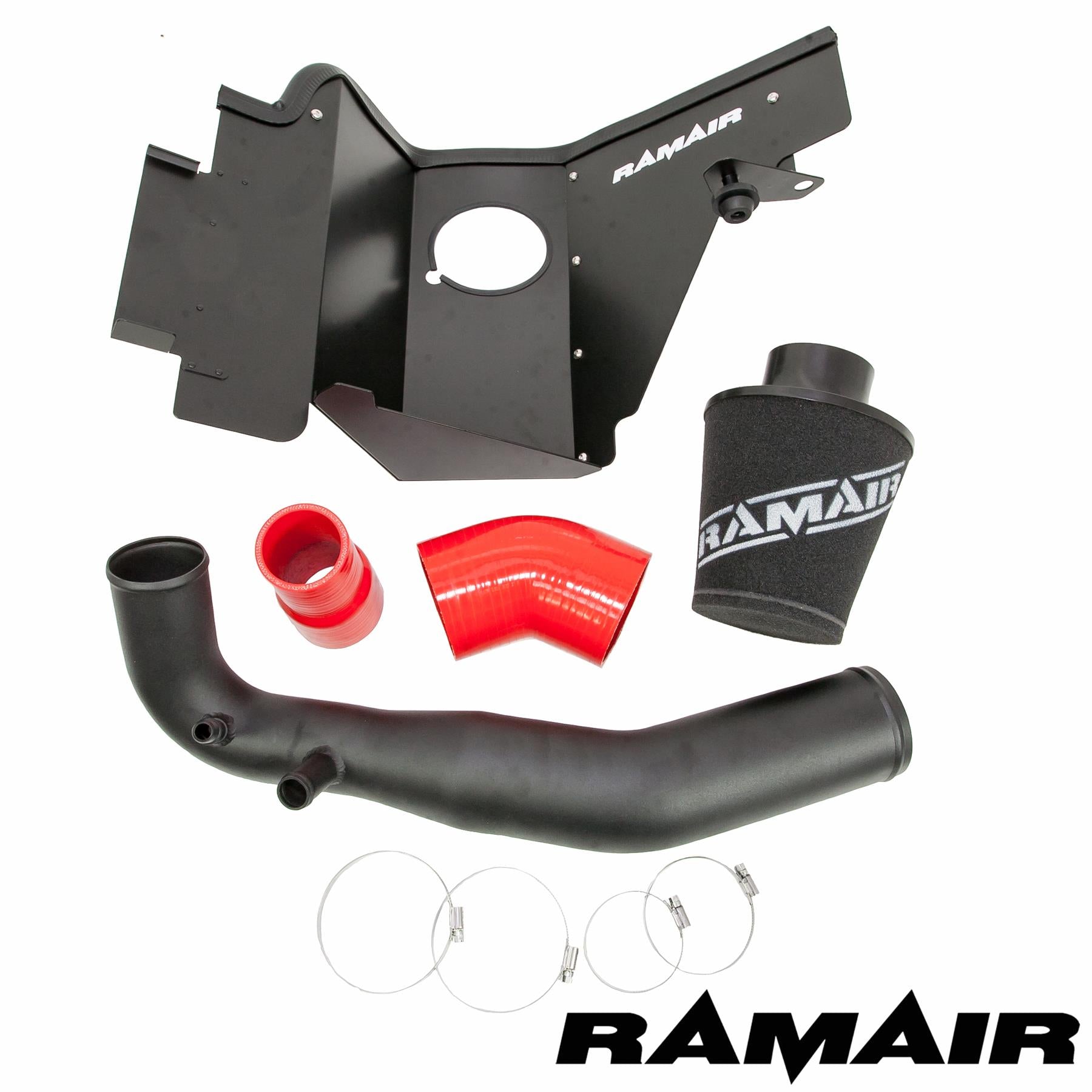 Performance Foam Induction Kit for 2.3 Ecoboost Ford Mustang - Red Hose