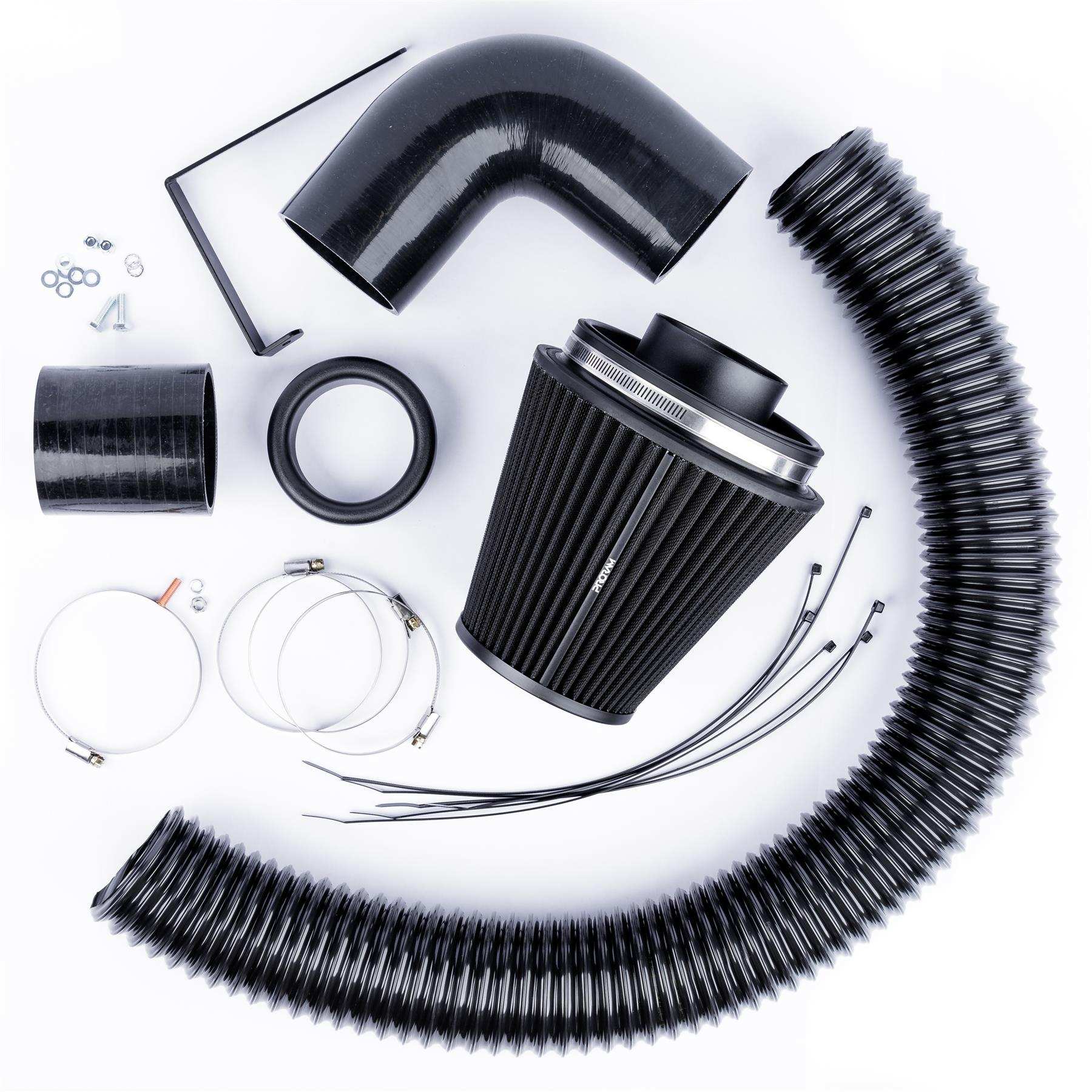 Performance Pleated Induction Kit for VW MK5 Golf R32 3.2 V6 - Black Hoses - Performance HQ - United Kingdom